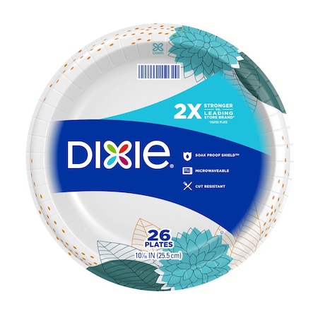 Dixie Dixie Multicolored Paper FLOWERS BLOOM Dinner Plate 10-1/16 in. D 26 pk 15255